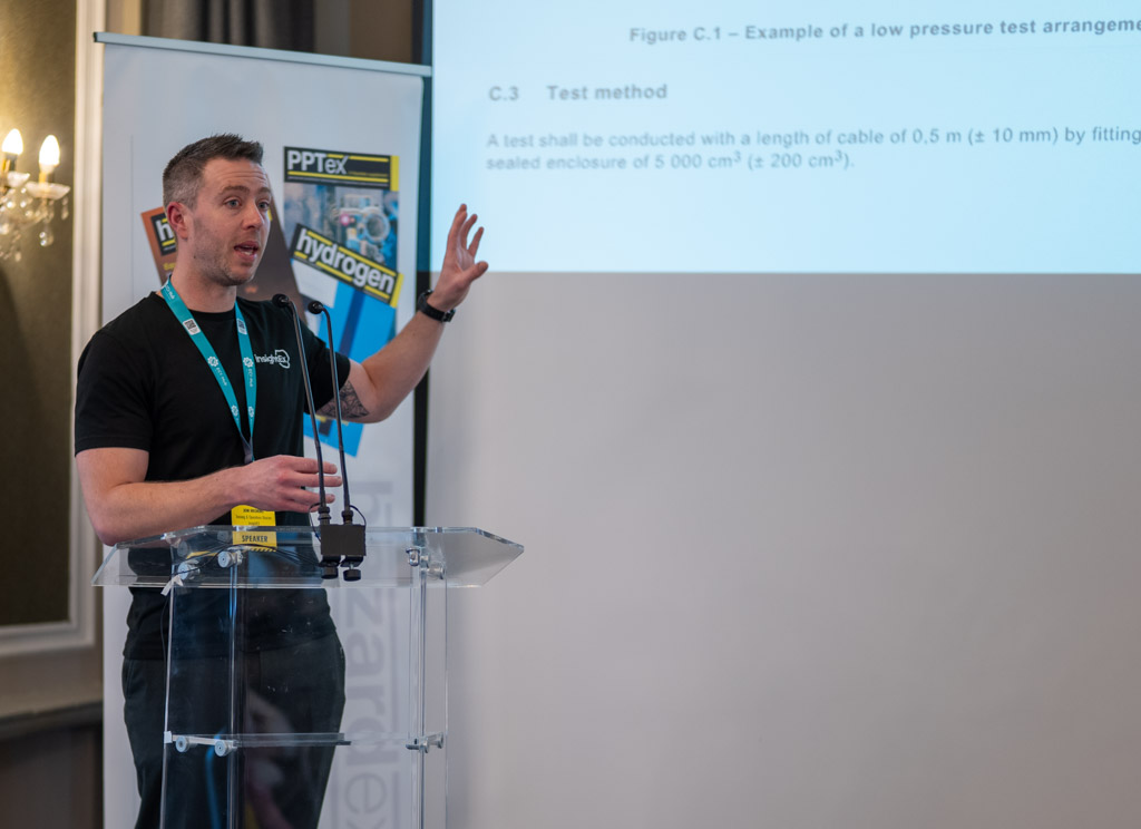 insightEx trainer presenting at a hazardous-area industry event