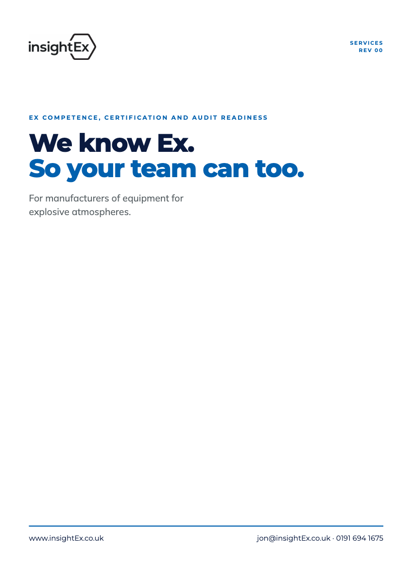 Services brochure cover
